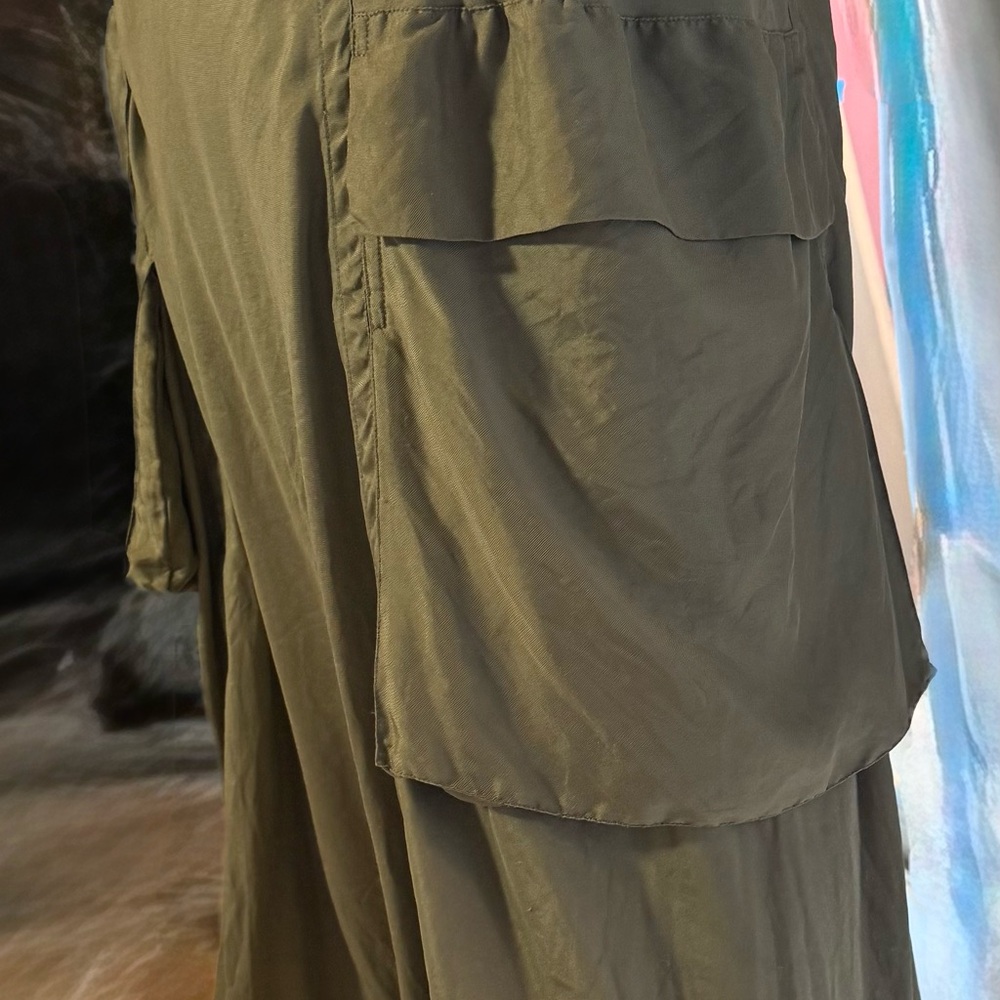 Dkny pure Asymmetrical Green Bubble Midi Skirt - Picture 2 of 16